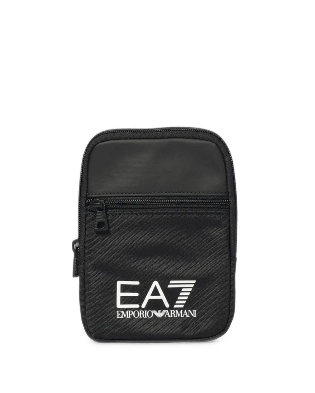 EA7 Black Sac Banane À Logo Imprimé for men