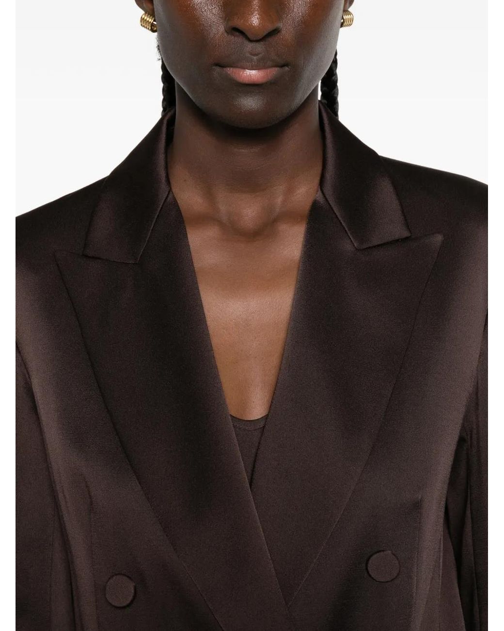 Max Mara Brown Arca Double-Breasted Blazer
