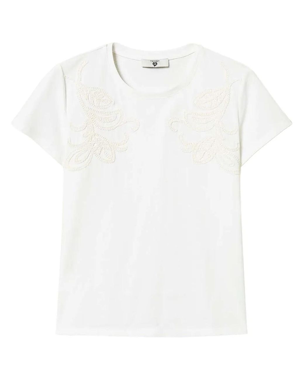 Twinset White Embroidered T-Shirt