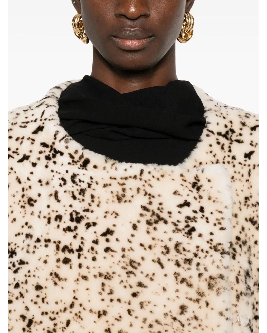 Totême Natural Stracciatella Shearling Coat