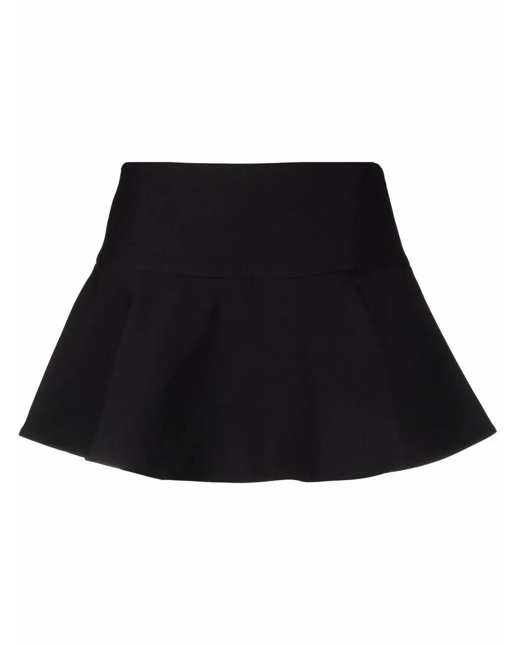 Valentino Garavani Black Flared-Effect Mini Skirt