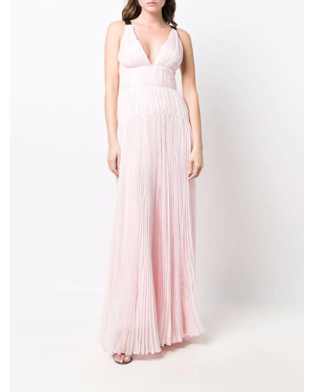 Maria Lucia Hohan Pink V-Neck Sleeveless Dress