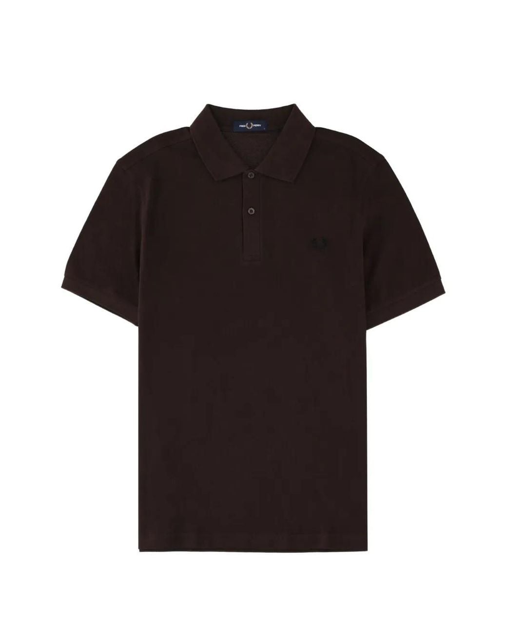 Fred Perry Black Laurel Wreath Embroidered Polo Shirt for men