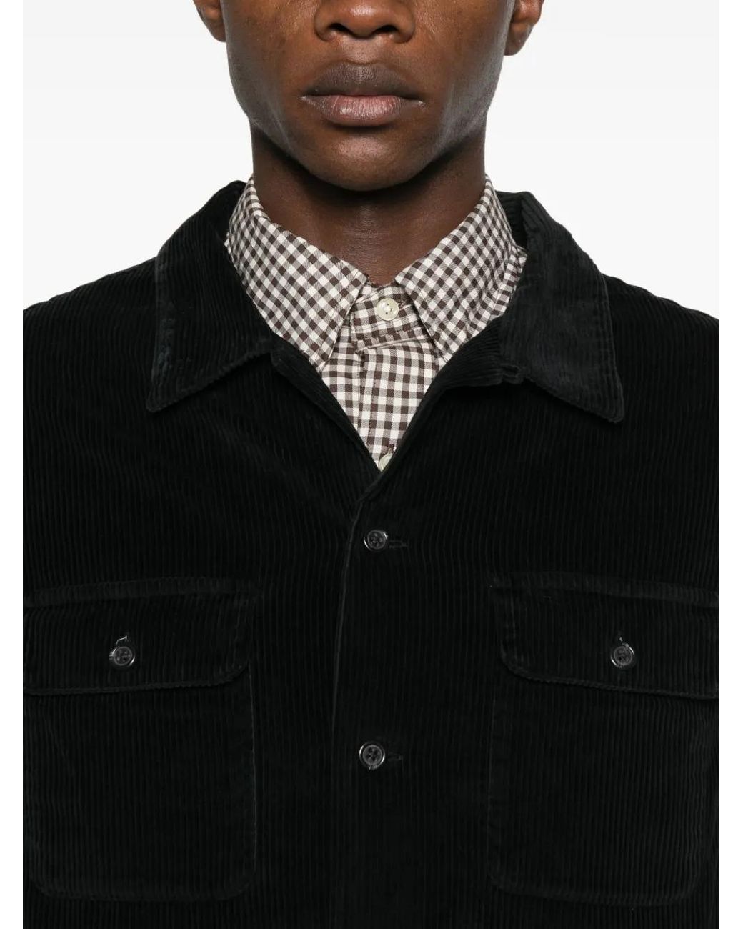 Polo Ralph Lauren Black Corduroy Chest-Pocket Shirt for men
