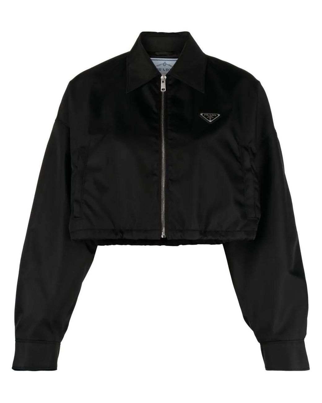 Prada Black Re-Nylon Cropped Nylon Jacket