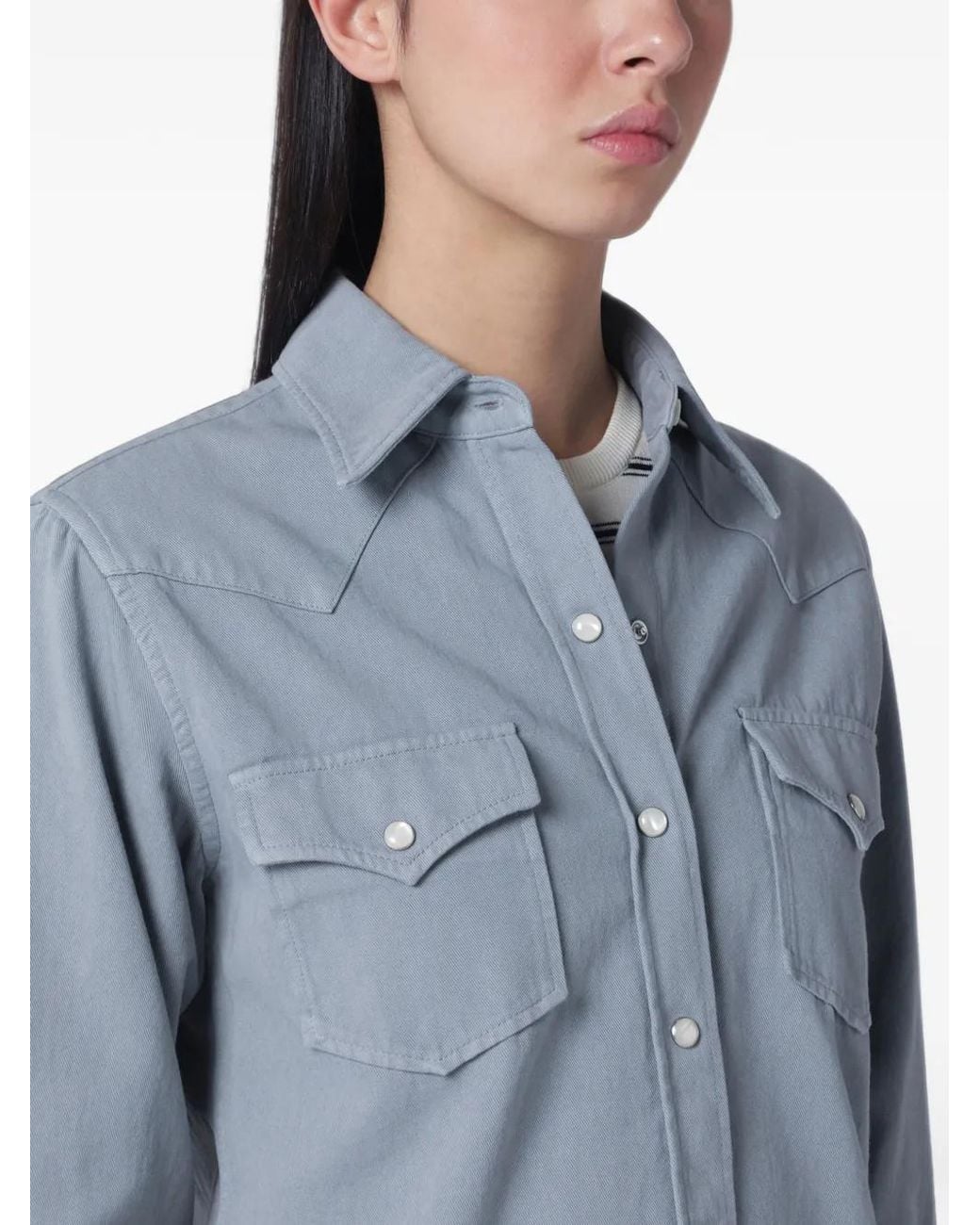 Camisa Estilo Western A.P.C. de color Blue