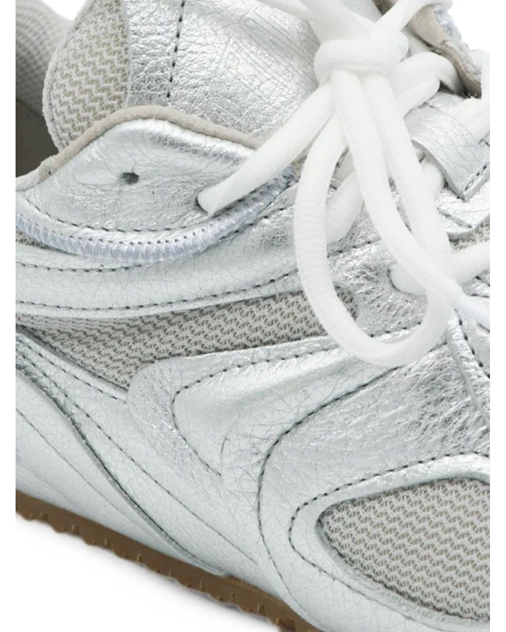 Axel Arigato White Slow Runner Low Top Laminated Leather And Mesh Sneakers