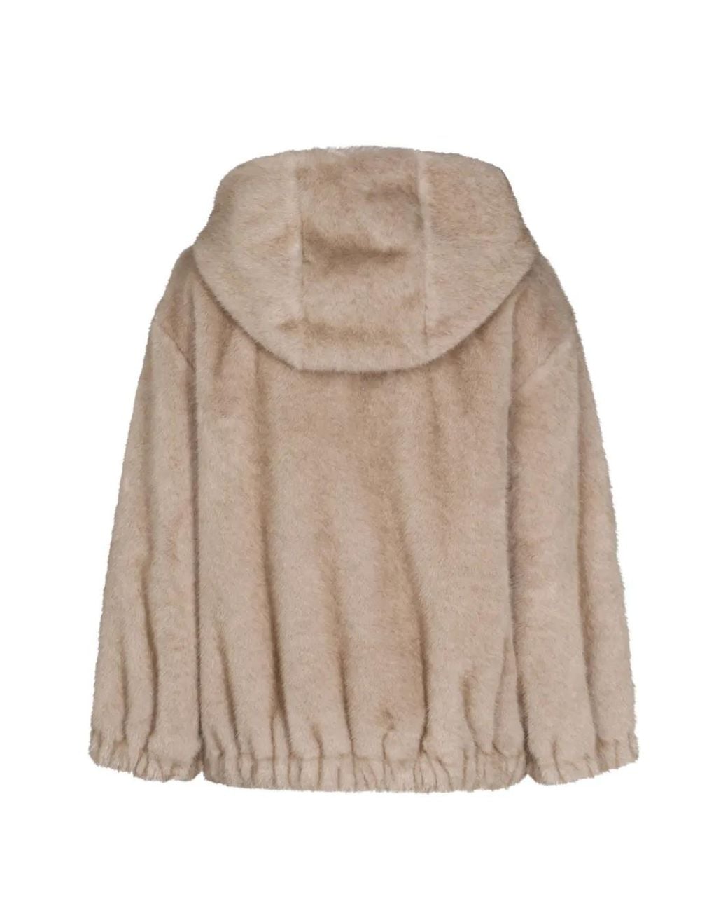 Antonelli Natural Hooded Faux-Fur Coat