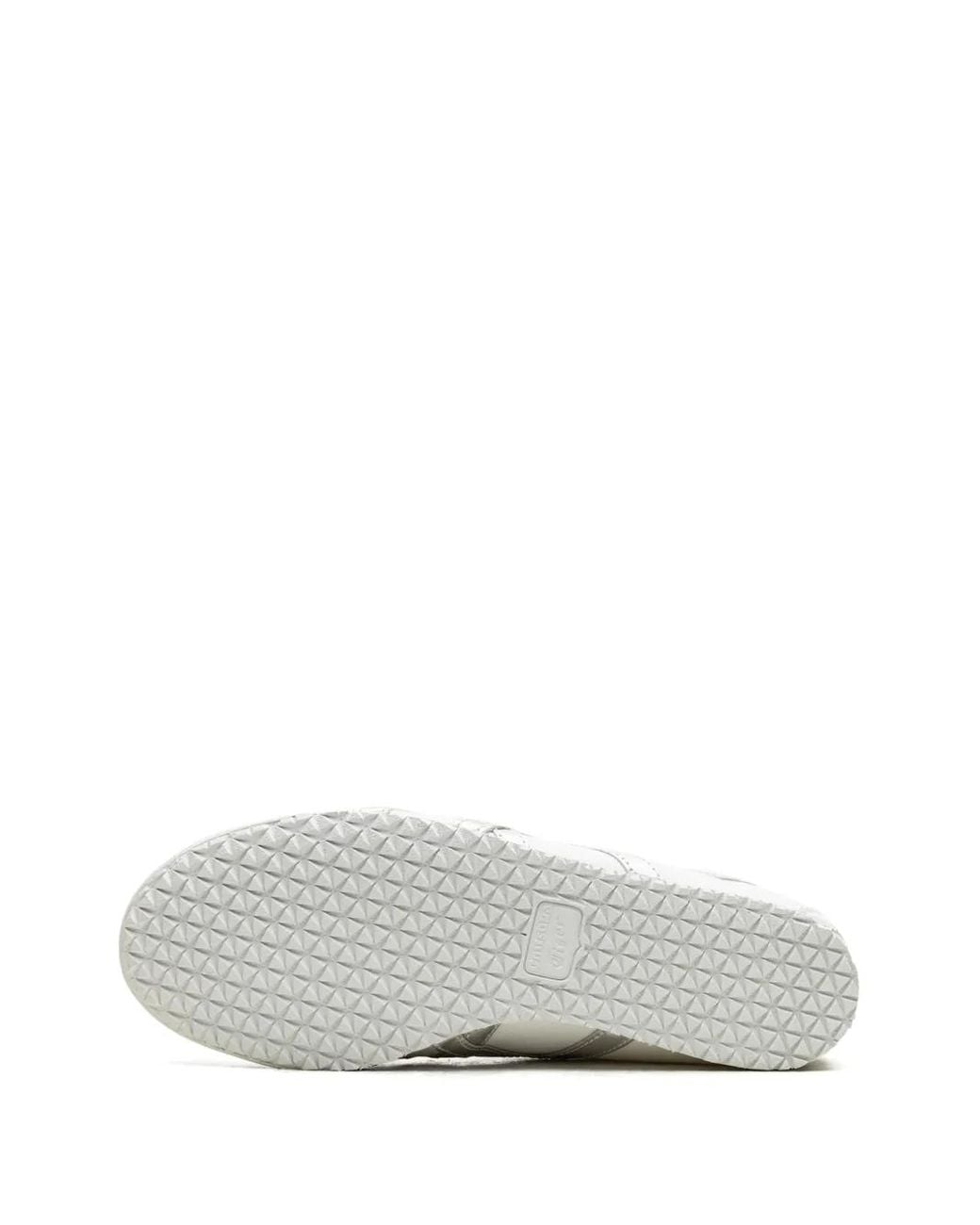Onitsuka Tiger White Tiger Stripes Canvas Slip-On Sneakers