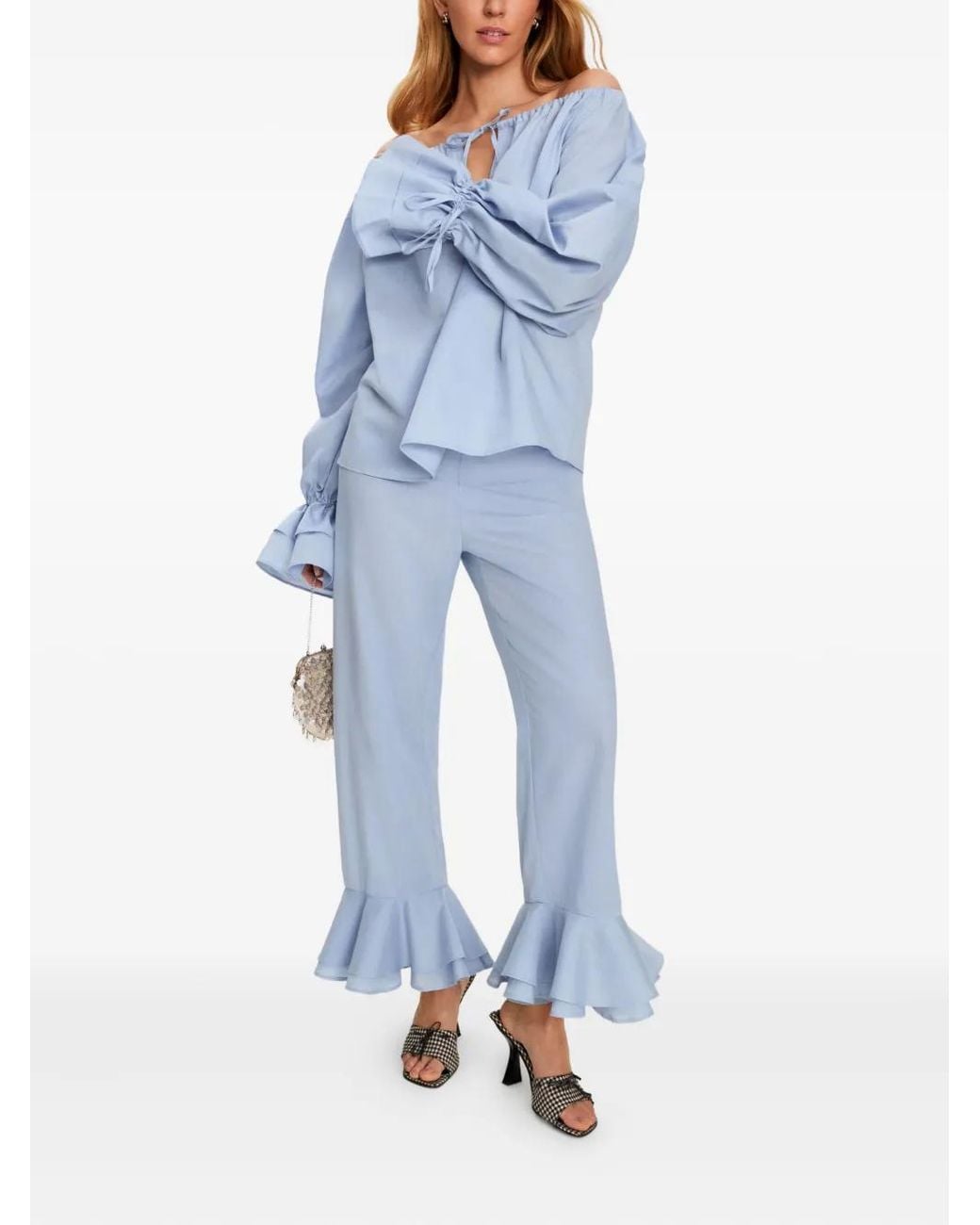 Sleeper Blue High-Waisted Skirt