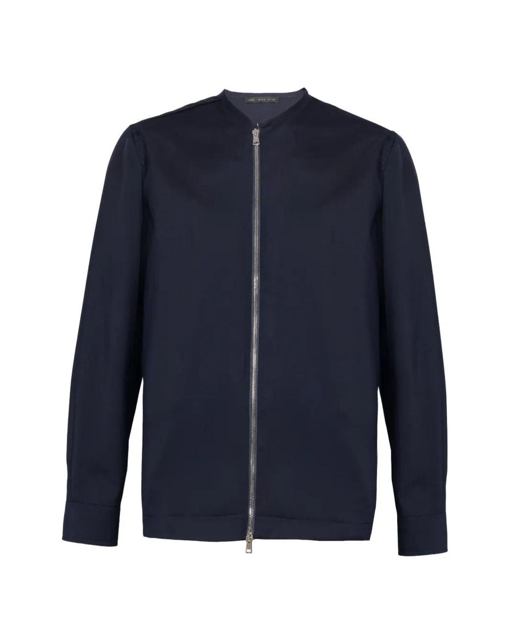 Low Brand Blue Veste Sans Col Zippée for men