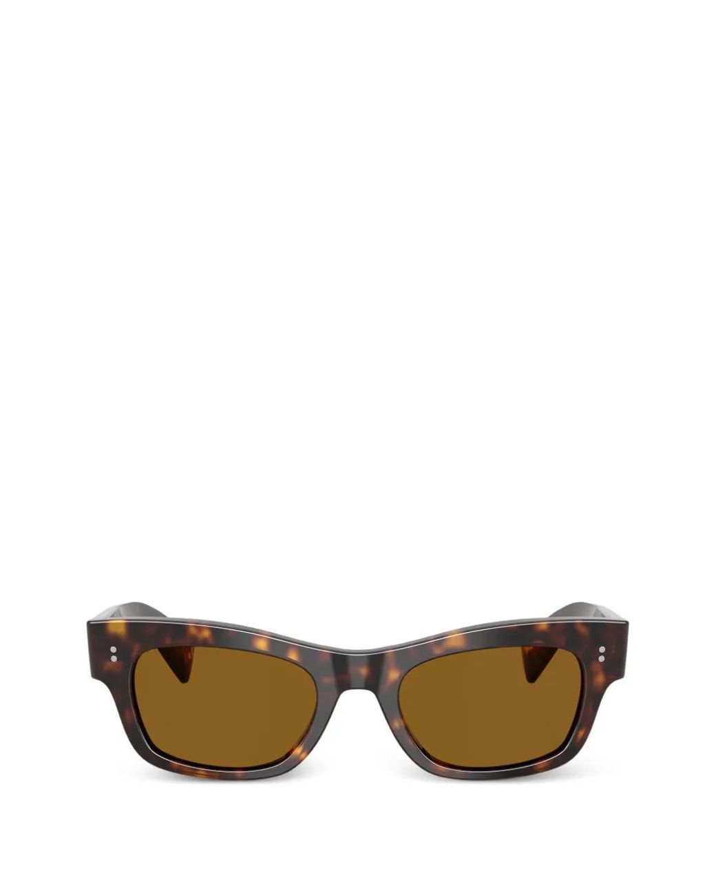 Oliver Peoples Brown Rectangle-Frame Sunglasses