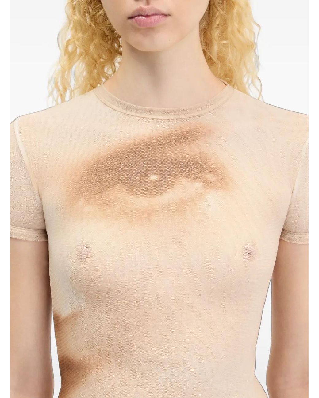 Jean Paul Gaultier White Graphic-Print T-Shirt
