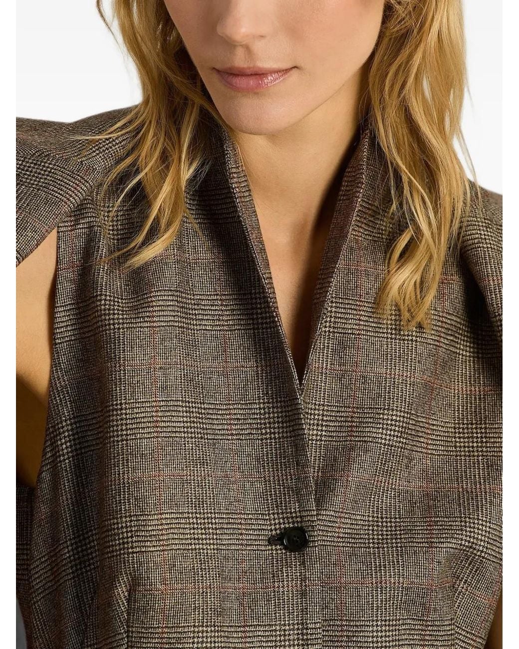 Kiton Green Check Single-Breasted Waistcoat