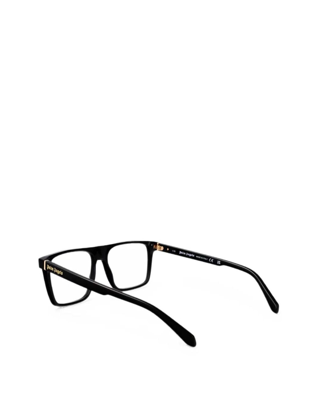 Gafas Con Montura Cuadrada Y Logo Palm Angels de hombre de color Black