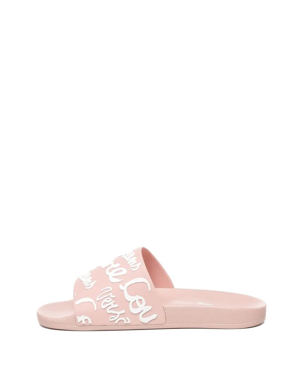 Versace Jeans Couture Pink Logo-Detail Slip-On Slides