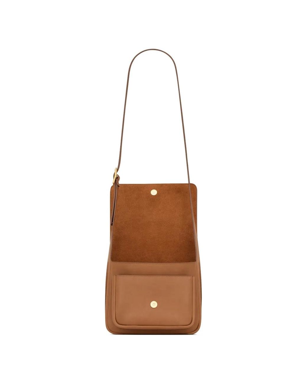 Saint Laurent White Small Front-Flap Shoulder Bag for men
