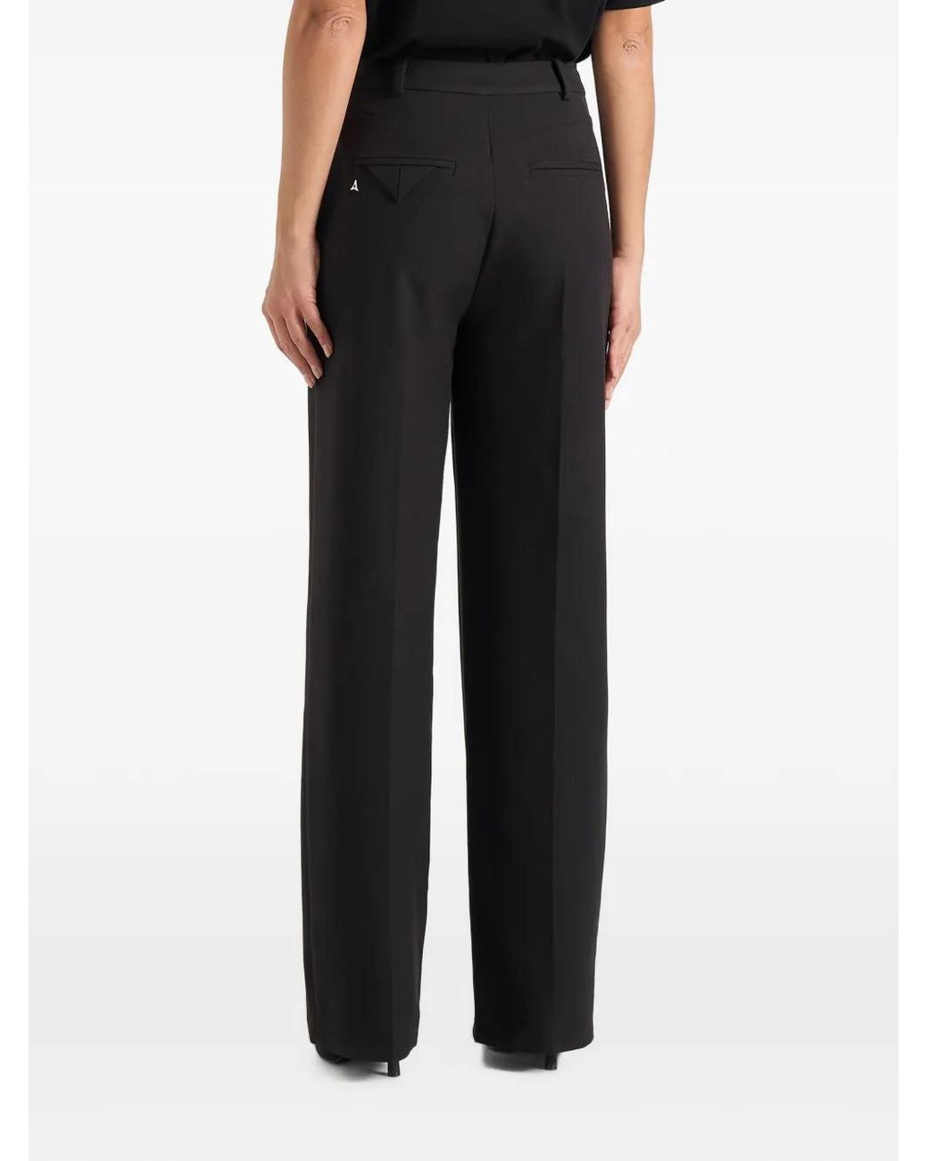Manière De Voir Black Julie Twin-Pleated Tailored Trousers