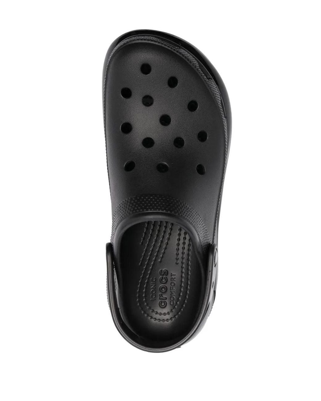 CROCSTM Black Perforated Platform Clogs