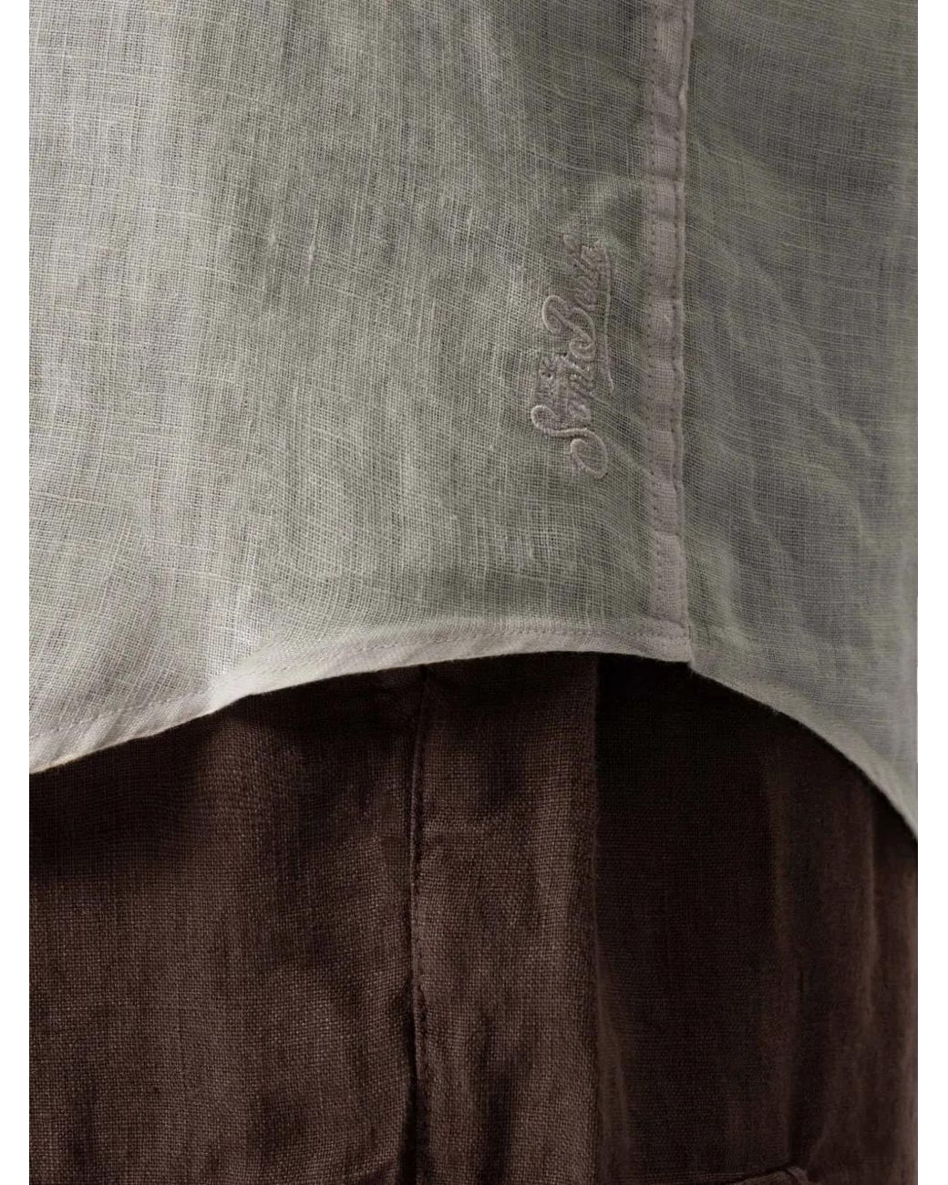 Mc2 Saint Barth White Linen 'Pamplona' Shirt for men