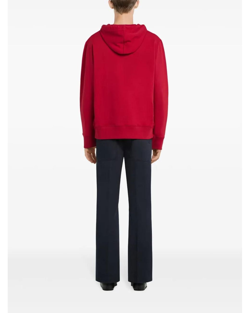 Courreges Red Buttoned Hoodie