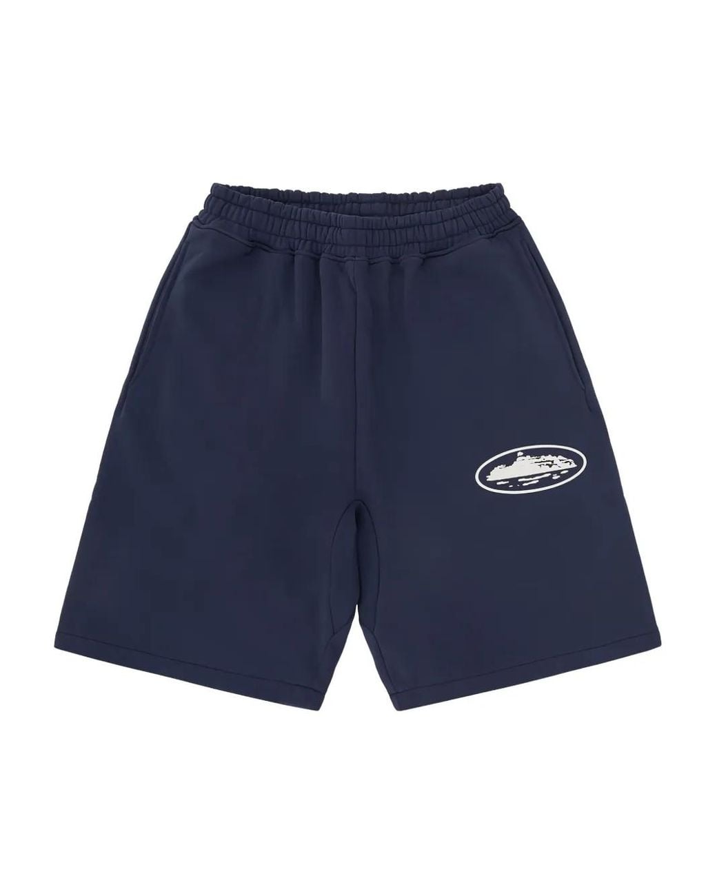 corteiz Island Puff-Print Cotton Shorts in Blue | Lyst Australia