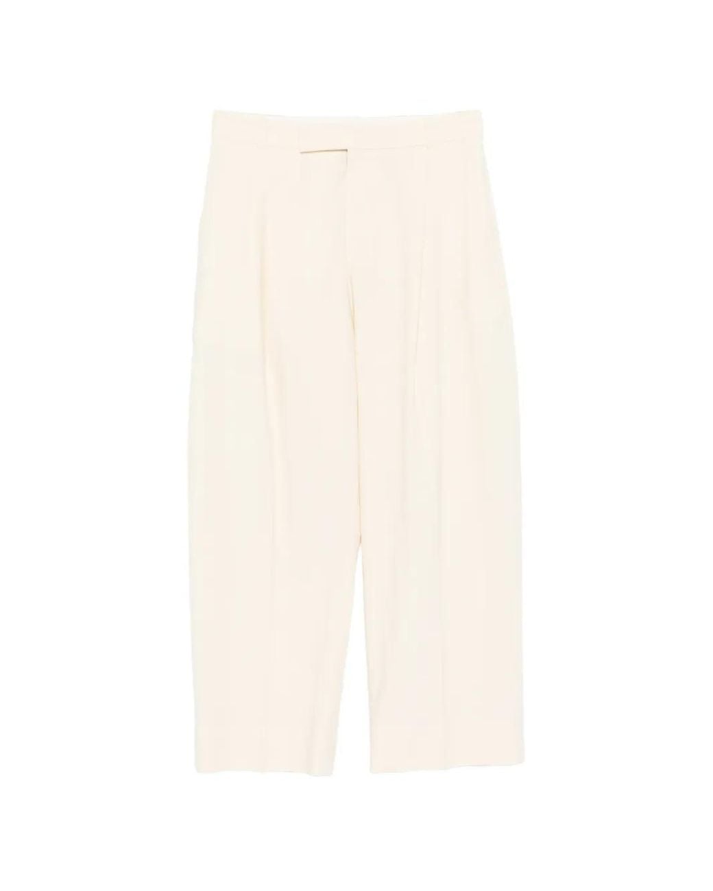 Studio Nicholson White Pantalon À Design Plissé for men