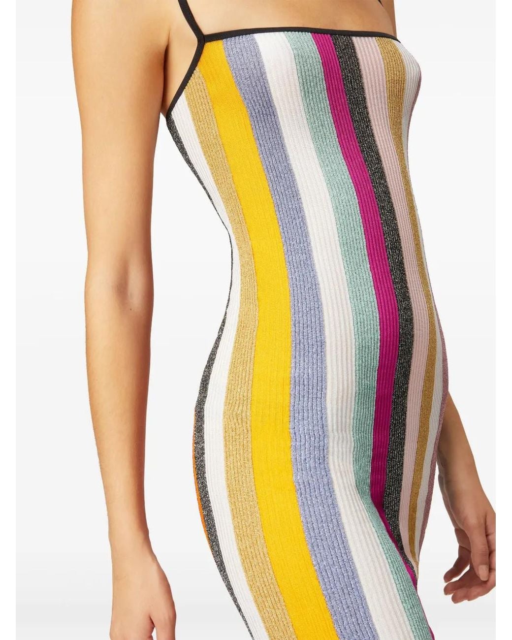 Missoni White Striped Mini Dress