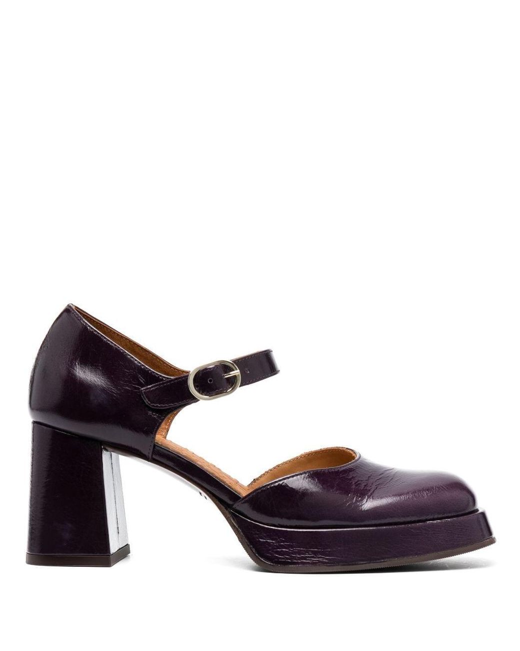 Chie Mihara Kento 65mm Patent-finish Pumps in Purple | Lyst