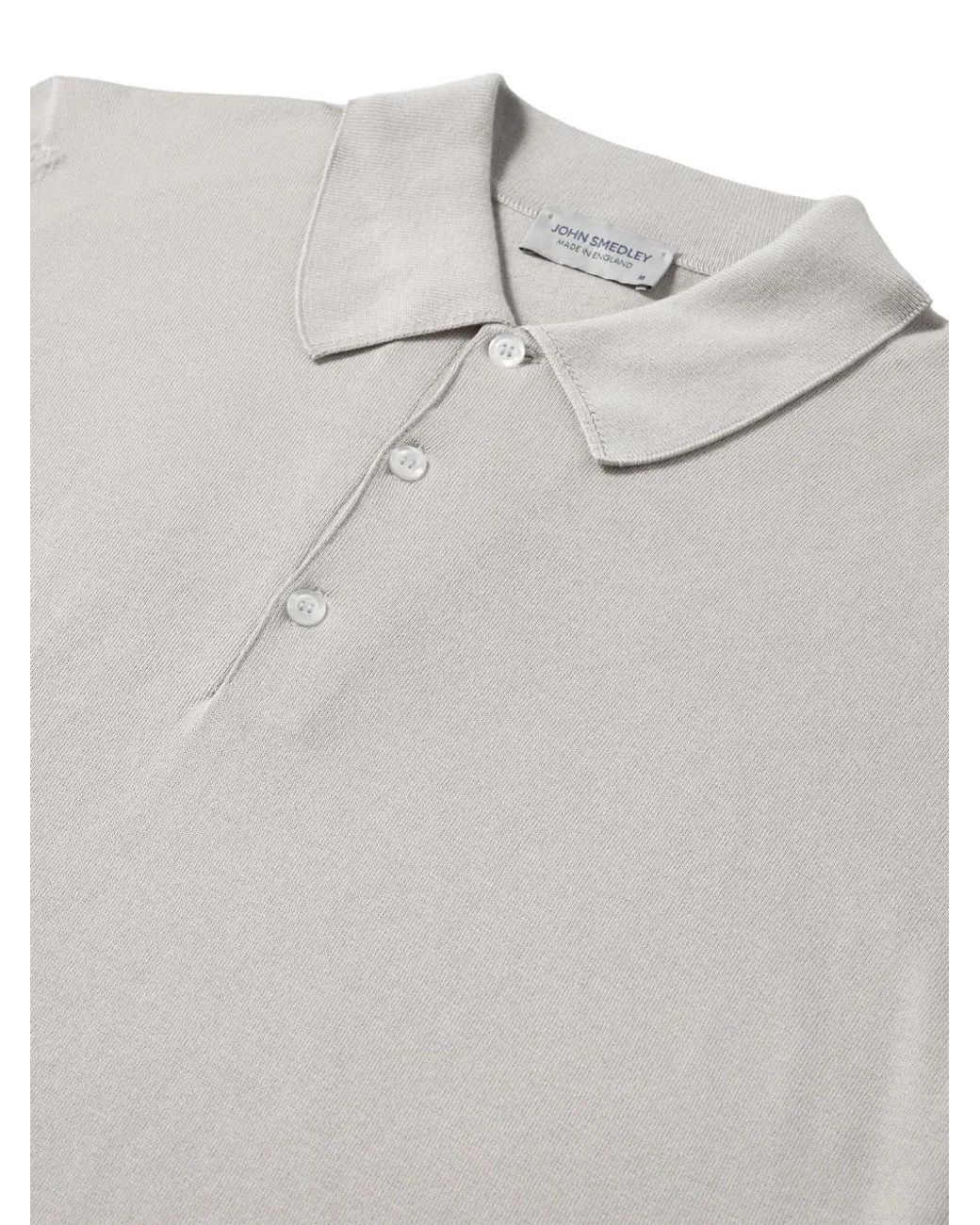 Fortela White Finchley Cotton-Knit Polo Shirt for men