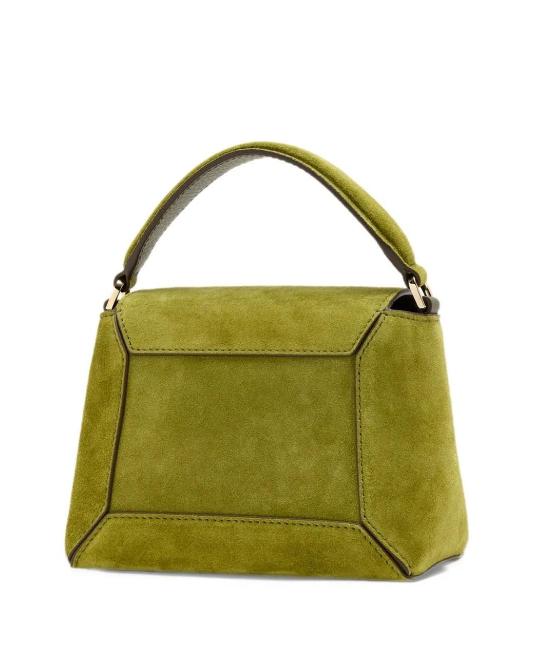Mini Bagas Strathberry Mini Mosaic Suede Tote Bag in Green | Lyst