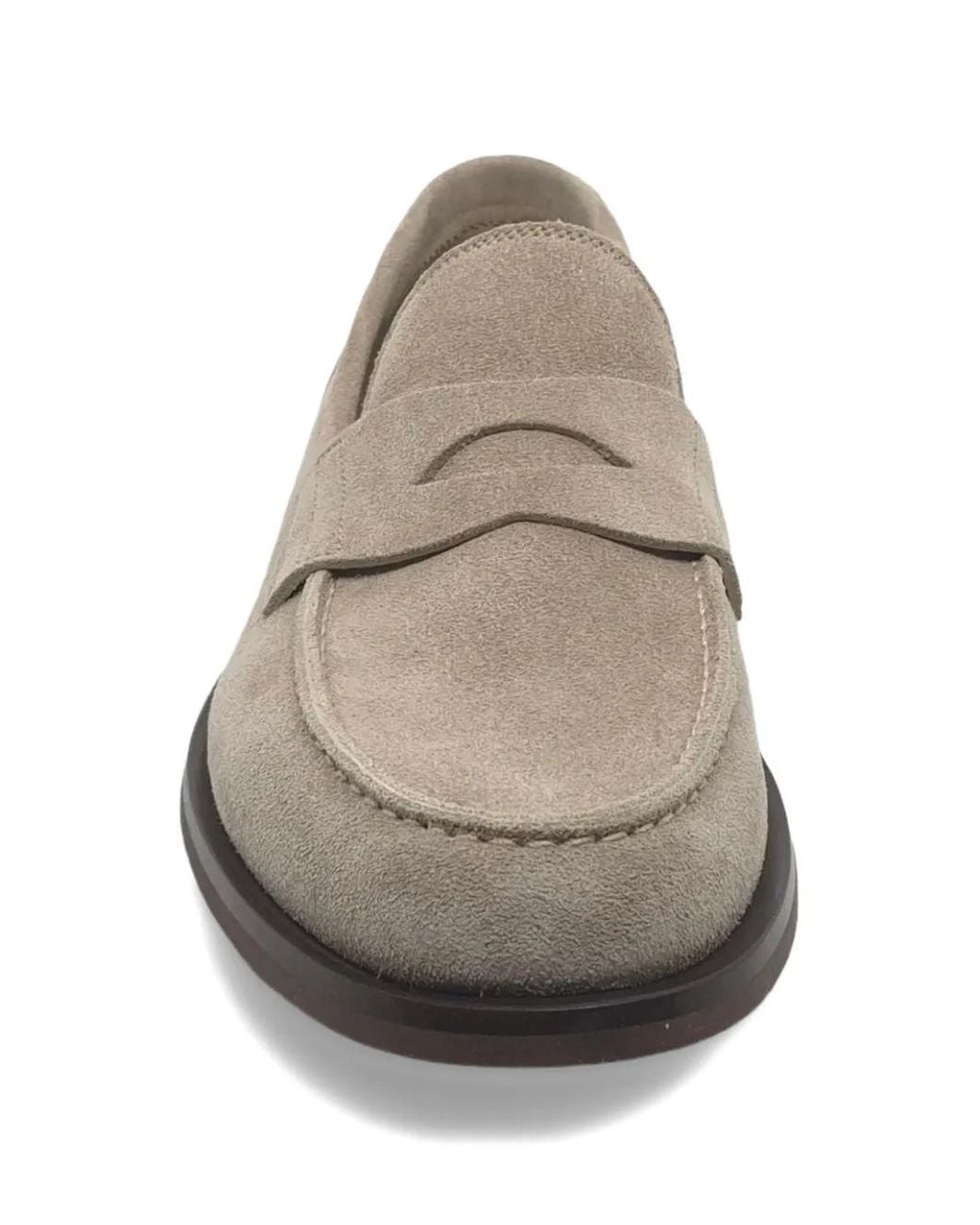Neil Barrett Gray College Penny Suede Loafers for men