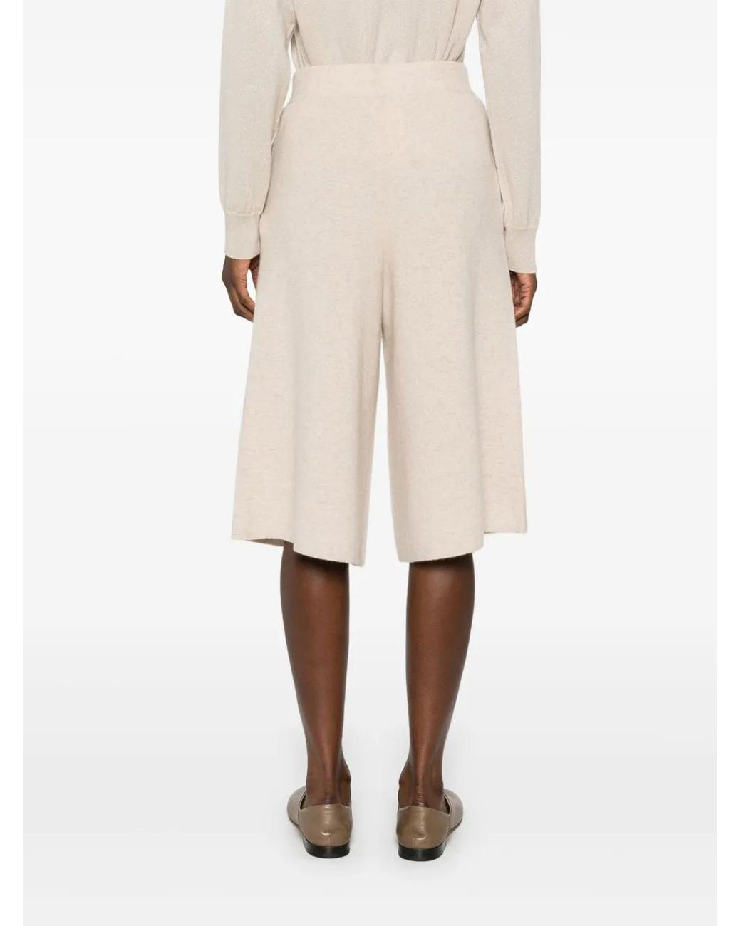 Max Mara Natural Knitted Shorts