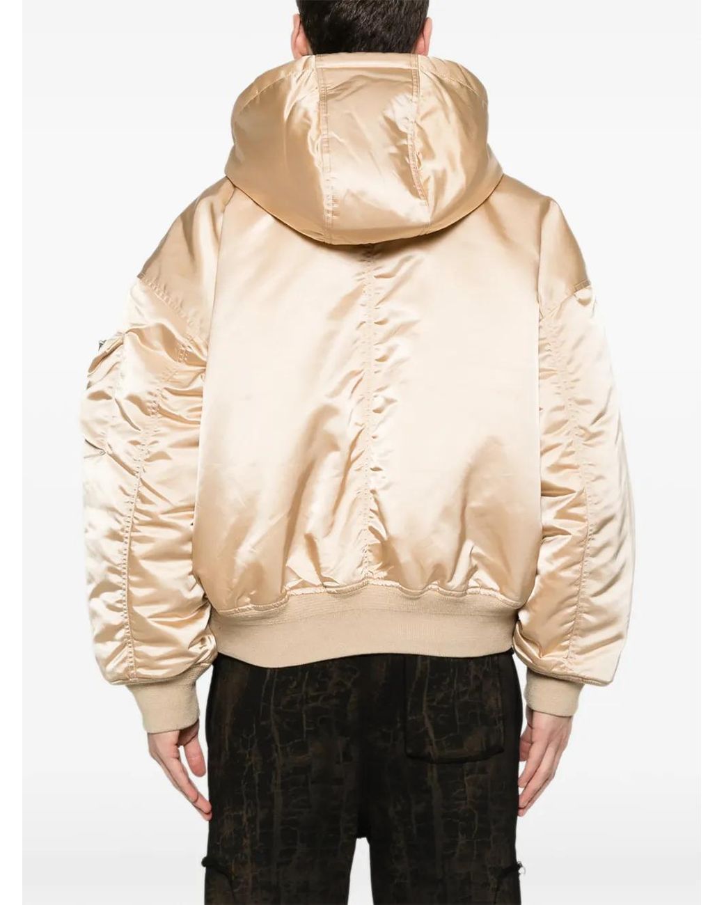 Etudes Studio Natural Hooded Oversized Bomber Jacket