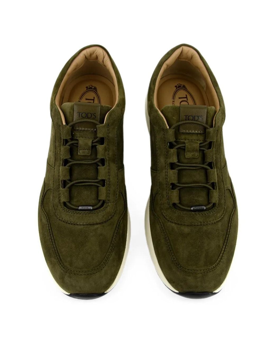 Tod's Green Pashmy Suede Sneakers for men