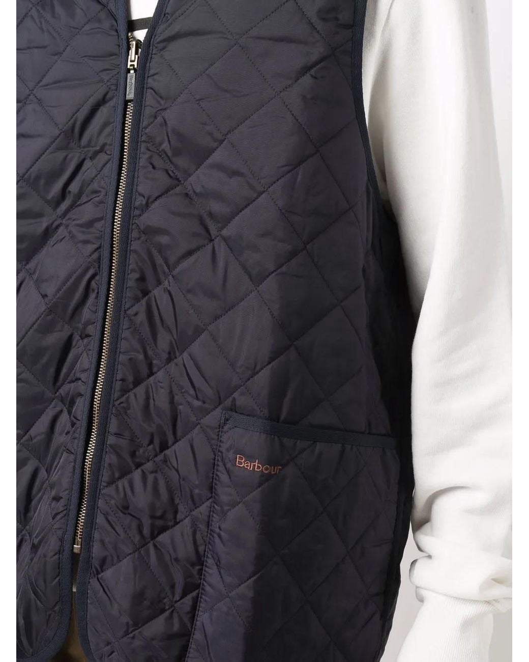 Barbour Blue Quilted Waistcoat/Zip-In Liner for men