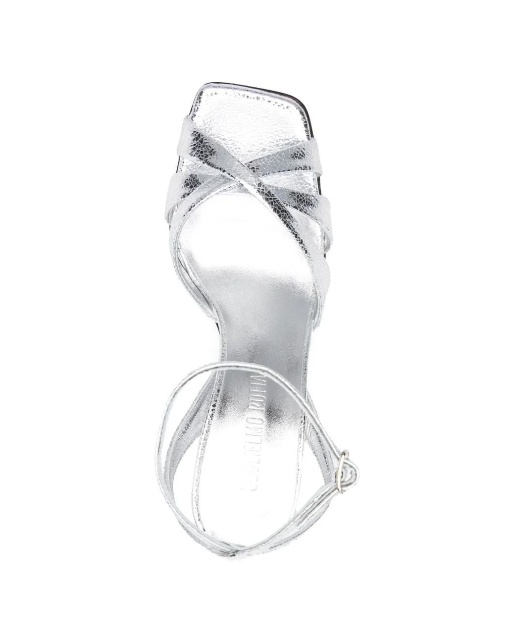 Guglielmo Rotta White Abelie Twisted Leather Sandals