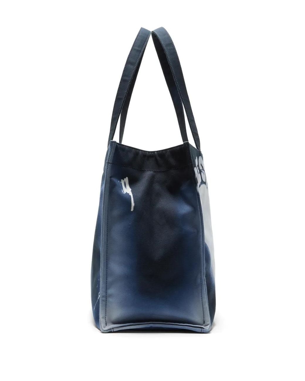 Acne Blue Print-Detail Tote Bag