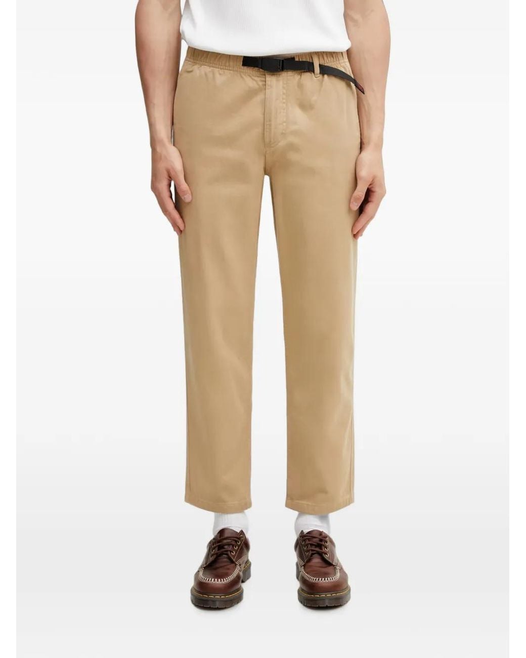 Gramicci Natural Belted Straight-Leg Trousers
