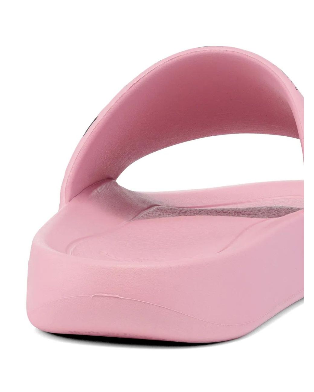 MCM Pink Monogram-Print Slides