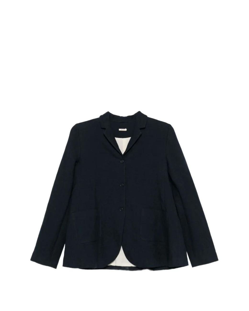 Apuntob Blue Notched-Lapel Patch-Pocket Jacket