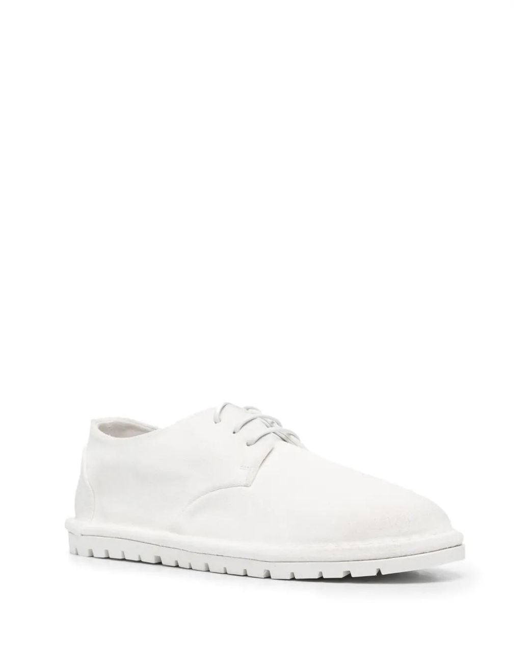 Marsèll White Sancrispa Suede Derby Shoes