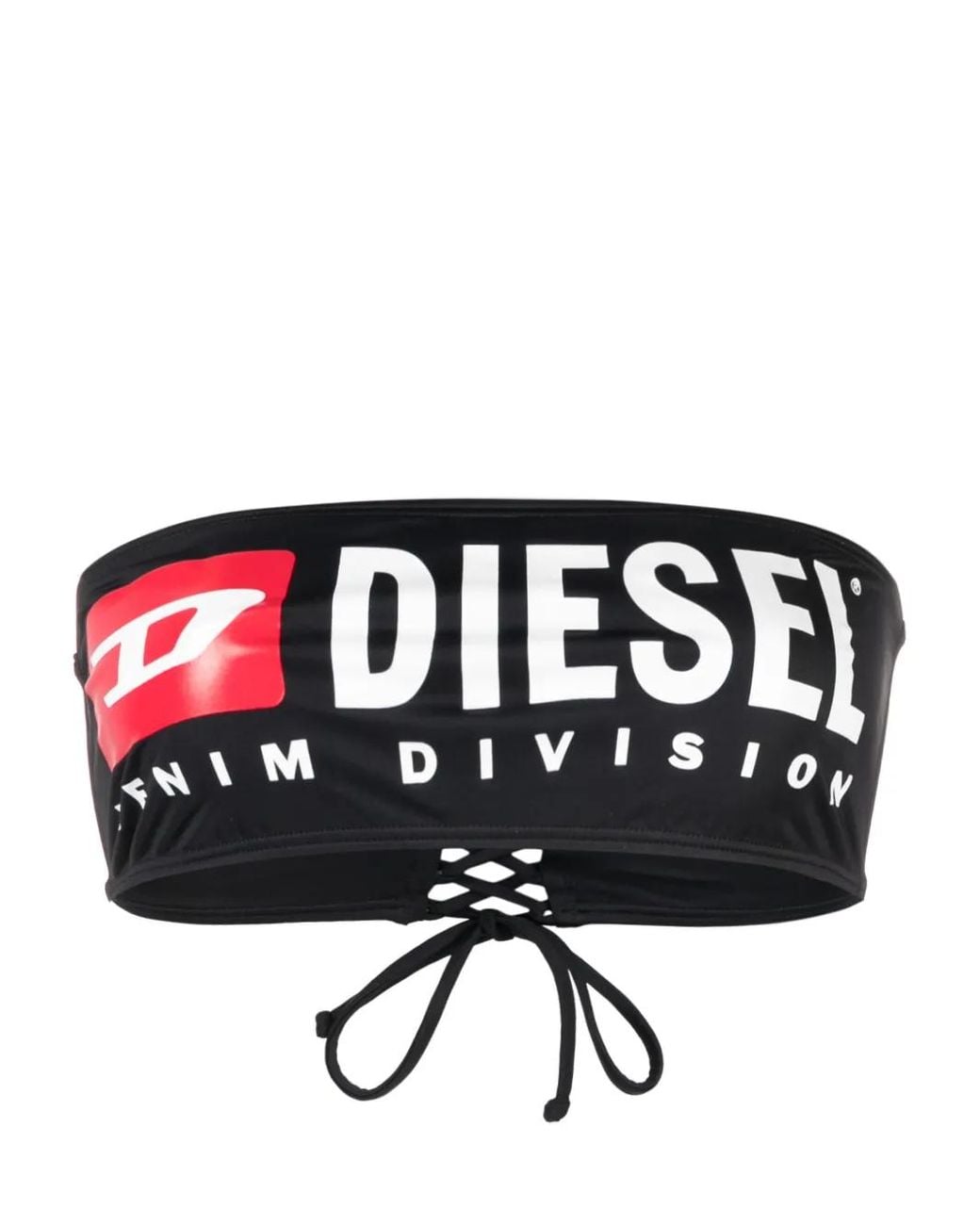 DIESEL Bikinitop Met Logoprint in het Black