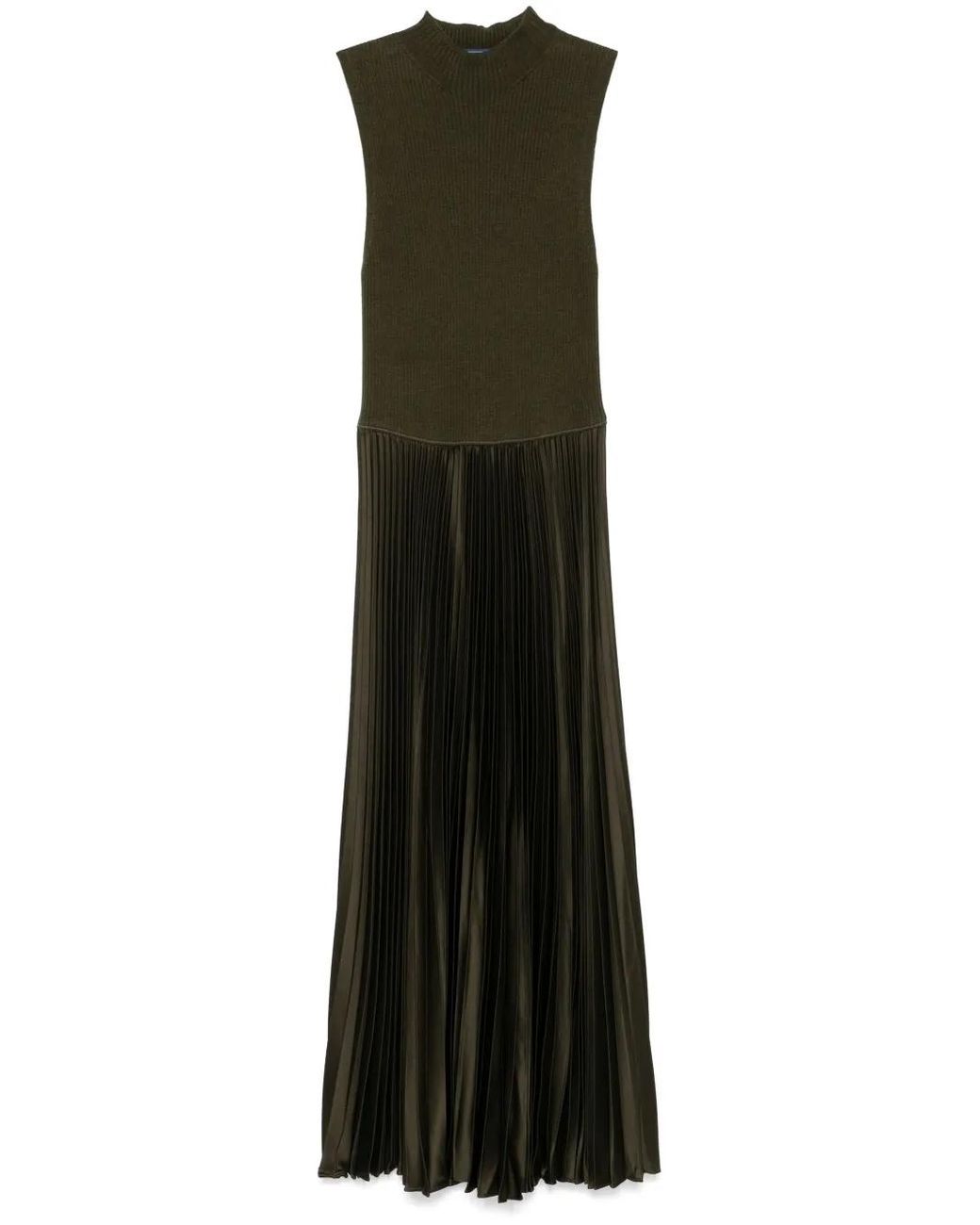 Polo Ralph Lauren Wool-Blend Cocktail Midi Dress in Green | Lyst Australia