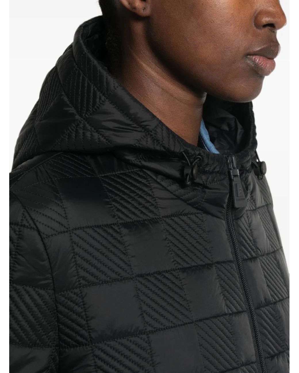 Betty Barclay Black Quilted-Design Hooded Jacket
