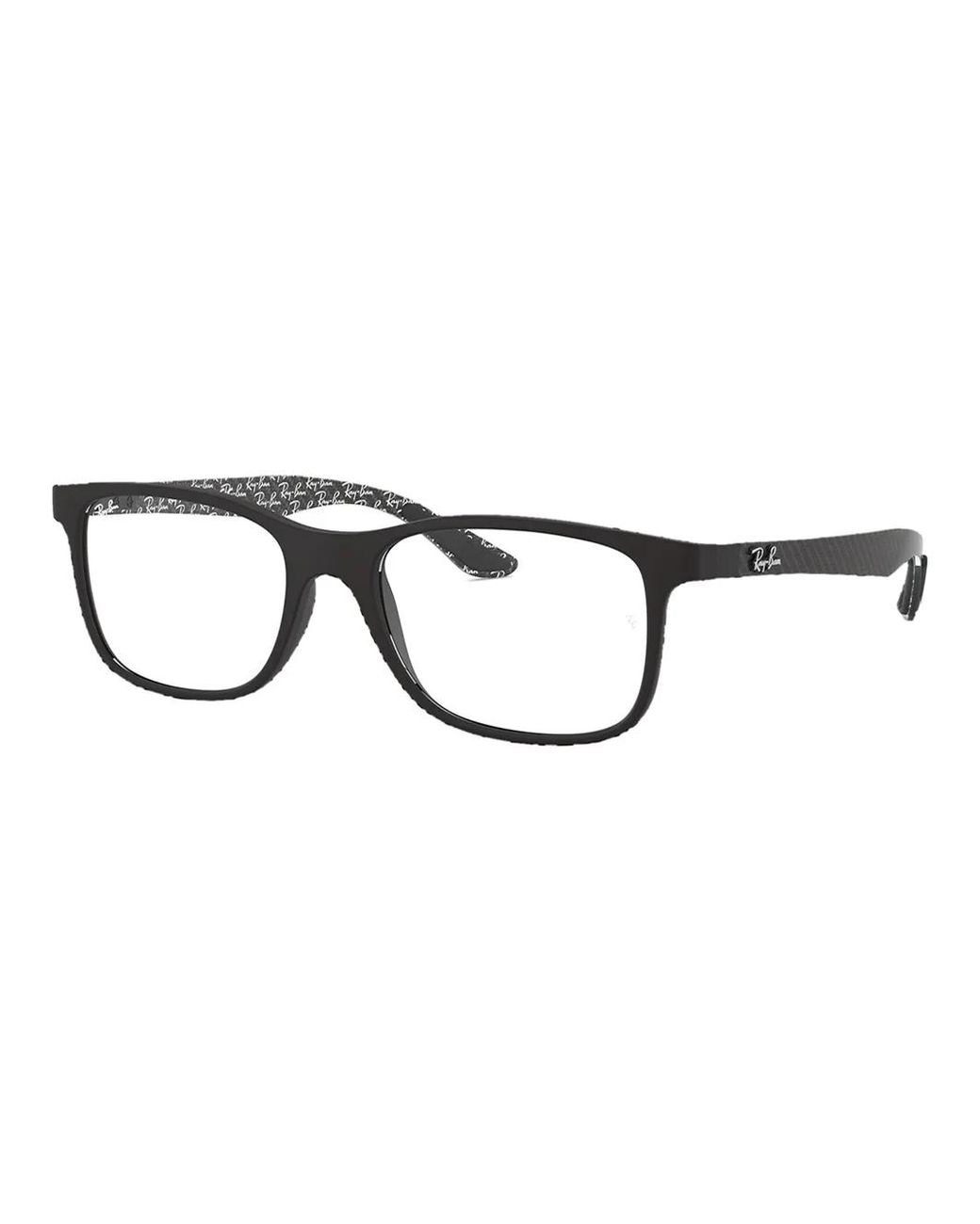 Ray-Ban Brown Rectangular-Frame Glasses