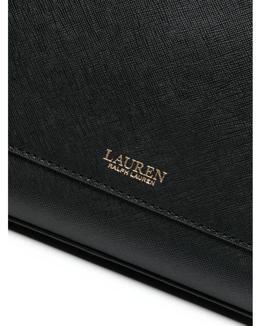 Ralph Lauren Black Hanna Leather Satchel Bag