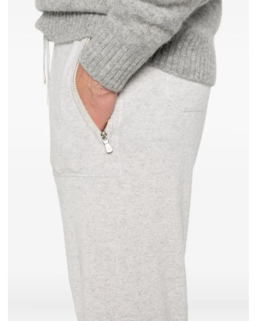 Eleventy White Zip-Pockets Track Pants for men