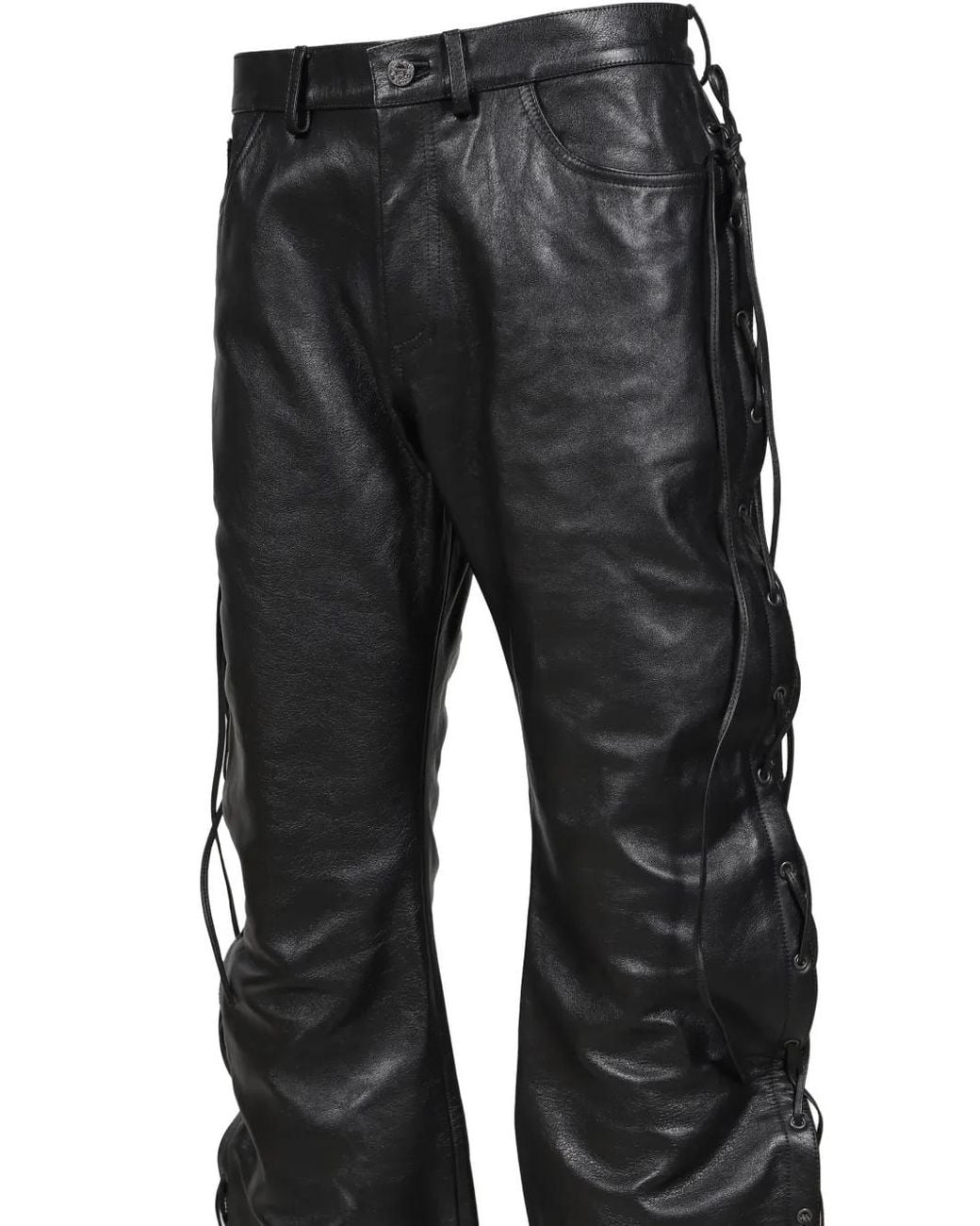 Vetements Black O-Leg Lace-Up Straight-Leg Trousers for men