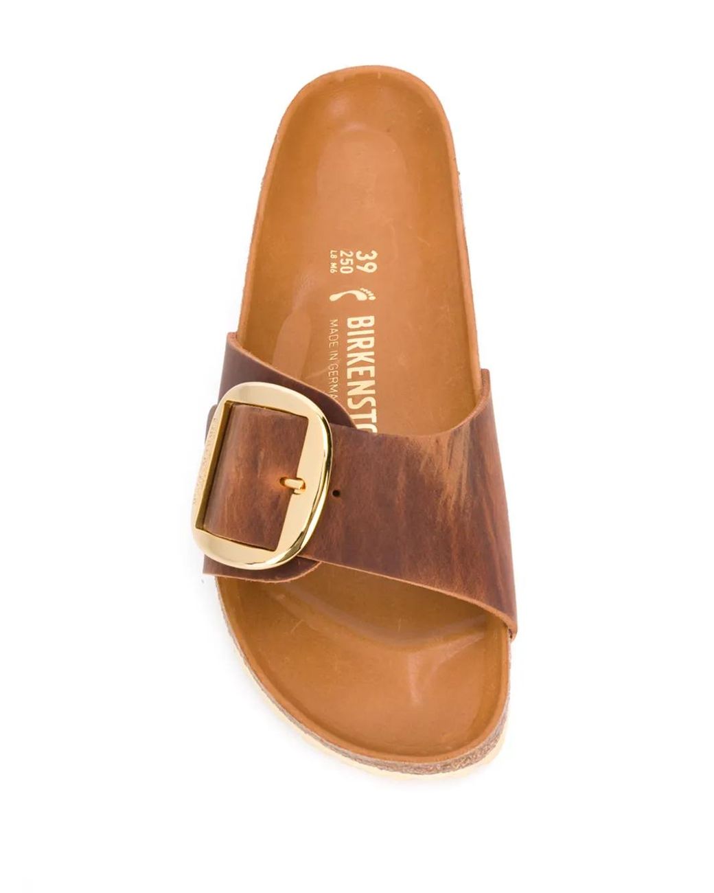 Birkenstock Brown Madrid Big Buckle Slides